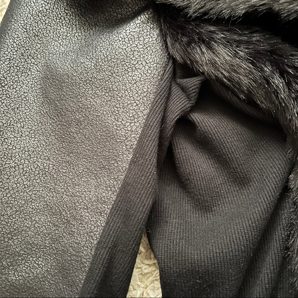 Vera Wang Fur Collar Mixed Media Coat - Picture 12 of 15